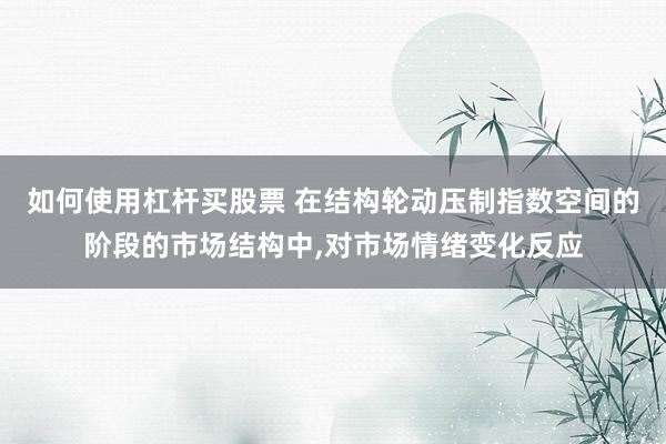 如何使用杠杆买股票 在结构轮动压制指数空间的阶段的市场结构中，对市场情绪变化反应