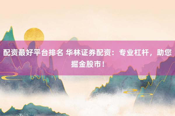 配资最好平台排名 华林证券配资:专业杠杆,助您掘金股市!